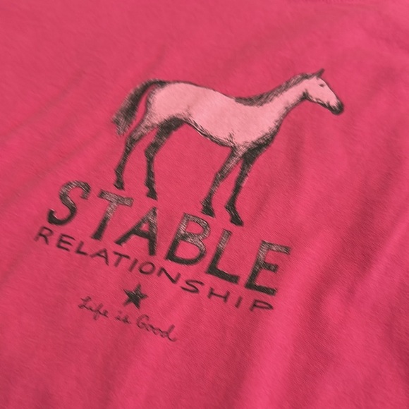 Life is good, stable relationship Pink Long Sleeve Shirt - Picture 1 of 7